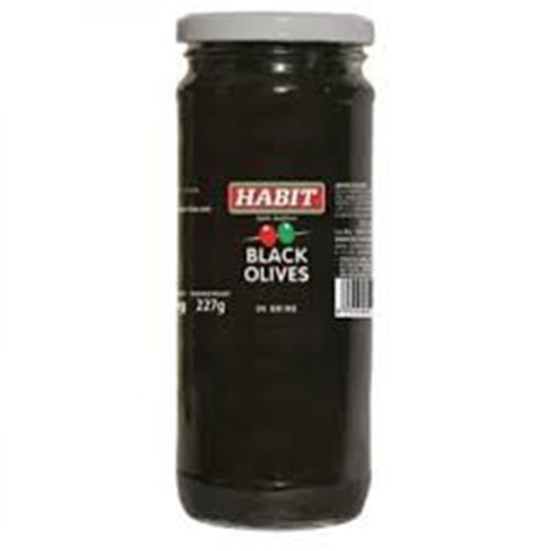 HABIT BLACK OLIVES SLICED 430GM.